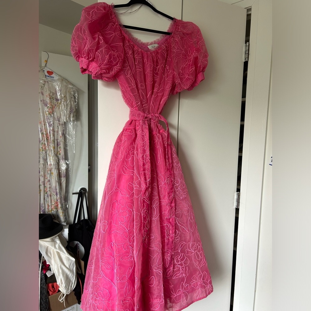 Aje Vibrant Pink Maxi Dress